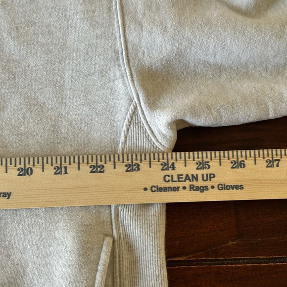 TNA Sweatfleece Cozy Boyfriend Fit Quarter Zip Pullover Light Gray Large - Picture 7 of 8